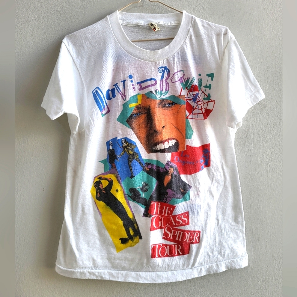 Original Vintage 1987 David Bowie The glass spider tour t-shirt Size M